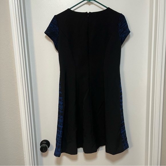 Sandra Darren Blue Black Women's Mini Dress 10P - Picture 3 of 6